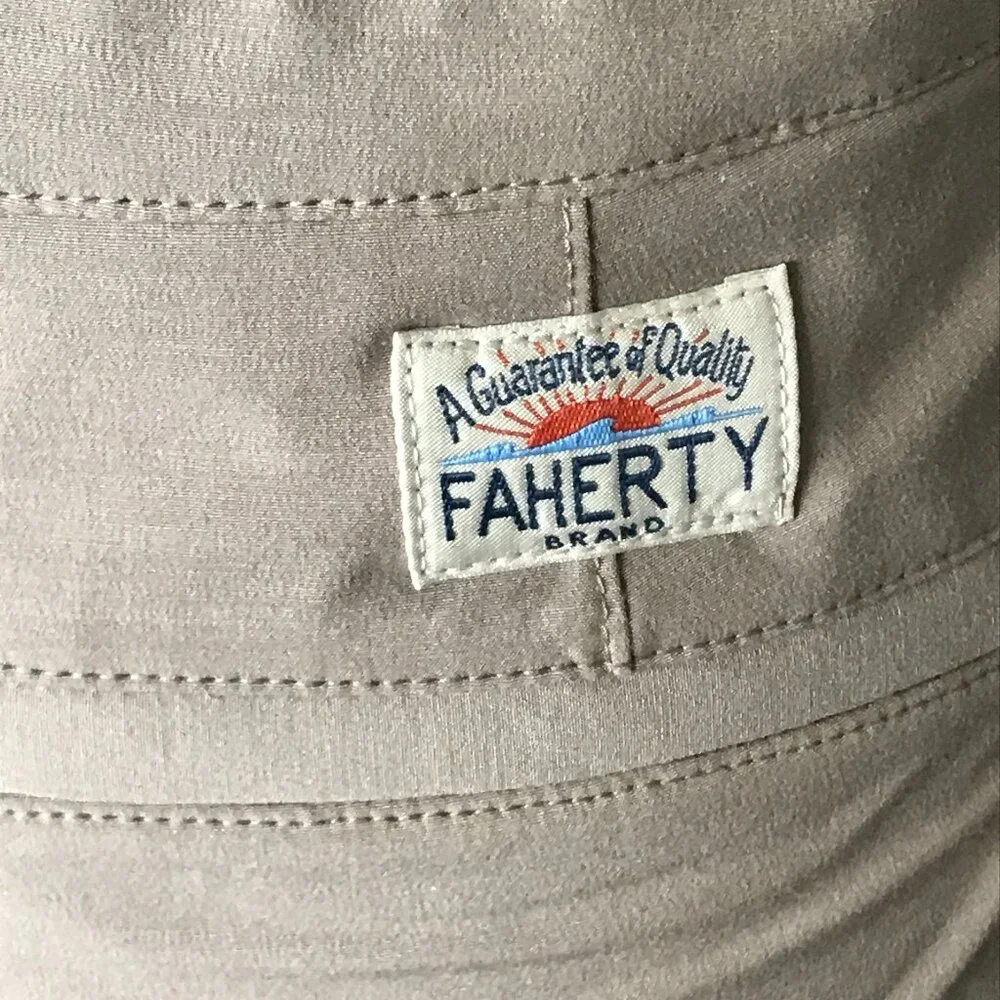 'Faherty' Khaki All Day Shorts - Size 40